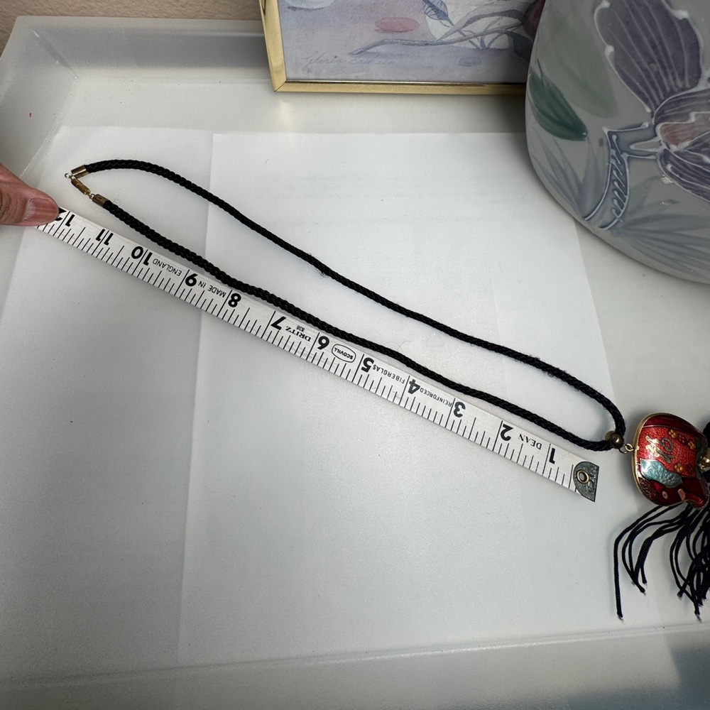 Cloisonné elephant necklace - Picture 4 of 16